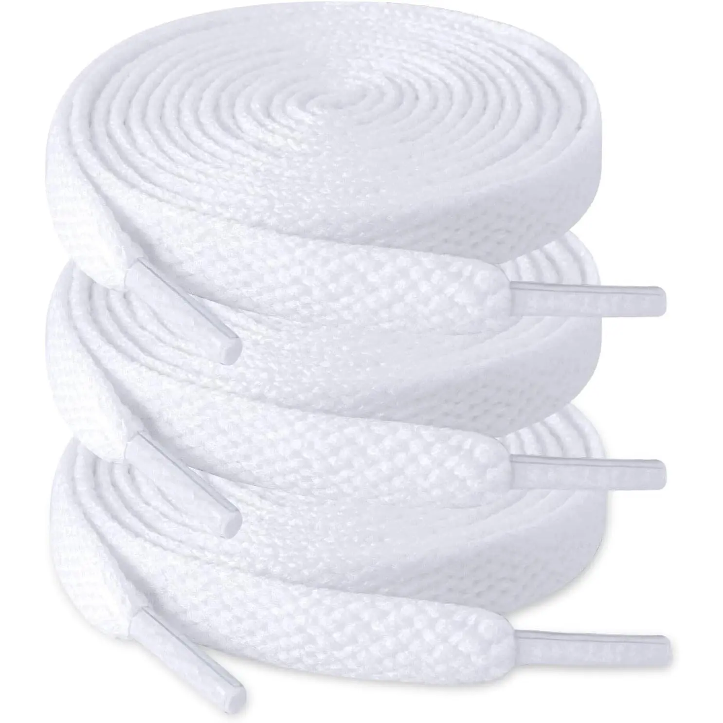 Flat Sports Shoelaces (3 Pairs, 5/16 in - 31,39,47,55,63 in) - Smooth Fashion Casual Footwear Laces for Boys' Sneakers, Ladies' Athletic Shoes, Lace Up Laces, Running Shoes
