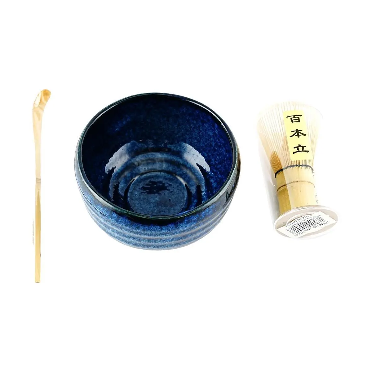CHIKUHO Matcha Bowl Set with Whisk, Scoop, and Whisk Holder - Japanese Ceremonial Grade Matcha Kit for Authentic Tea Ceremony, Gift Boxed