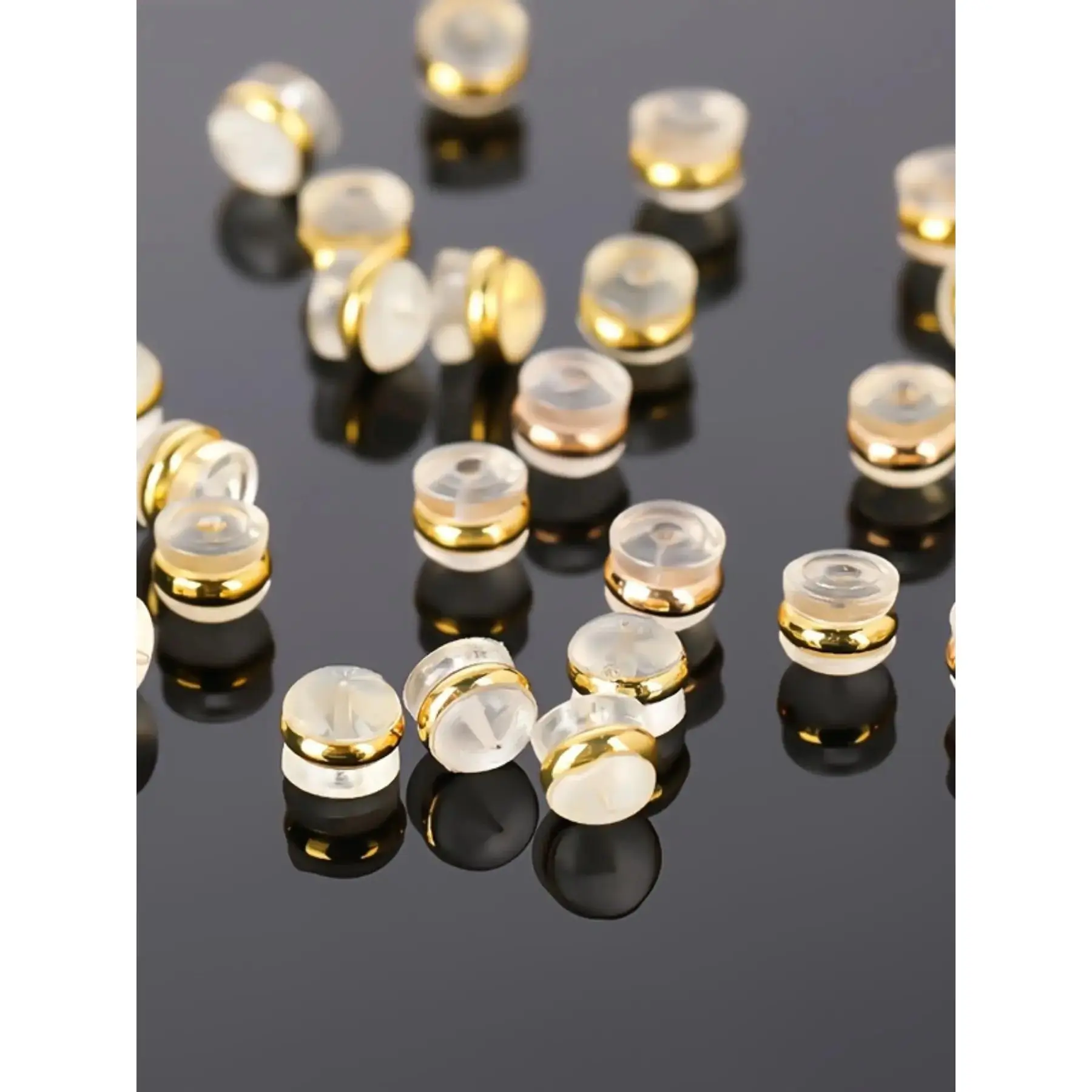 Silicone Earring Backs – Soft Hypoallergenic Clear Locking Backs for Studs & Dangle Earrings, Secure Support for Heavy Earrings, Jewelry Accessories