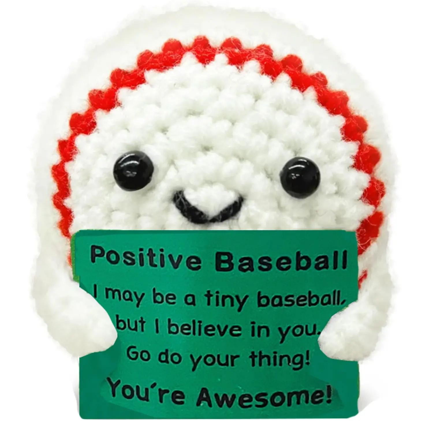 Knit Baseball Gift Set with Inspirational Card, Perfect Christmas Present for Players & Teammates, Motivational Sports Accessory, Crochet, Handmade Gifts