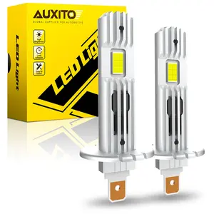 AUXITO FREE ERROR H1 LED 10000LM High Headlight Low Beam Kit 200W Bulb 6500K USA