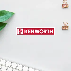 Kenworth Logo Sticker – Classic Red & White Kenworth Emblem Graphic Decal for Truck Drivers, Big Rig Owners & Trucking Enthusiasts