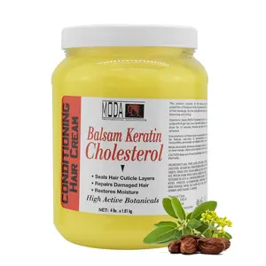 MODA - Cholesterol Deep Conditioning Hair Cream, 64 Oz – Enriched with Keratin, Panthenol, Collagen Amino Acids, Jojoba Oil & Vitamin E – Intense Moisture Repair for Dry, Damaged Hair – Professional Treatment