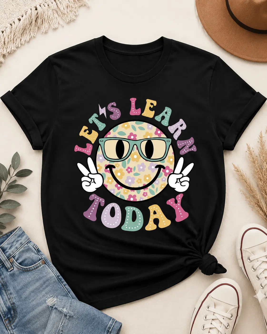 Let's Learn Today Teacher Shirt , Teacher Tshirt, Gift for Teacher Appreciation Gift, First Day of School Teacher Shirt - AL