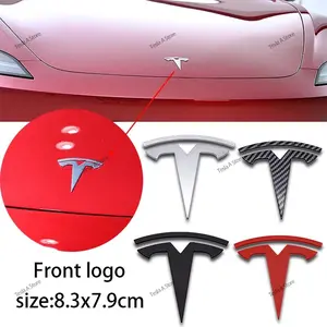 Abs Material Front & Rear Car Badge Set for Tesla Model 3/y, Customizable Replacement Tail Emblem, Personalized Auto Accessories, Car Decals, Stylish Car Merch