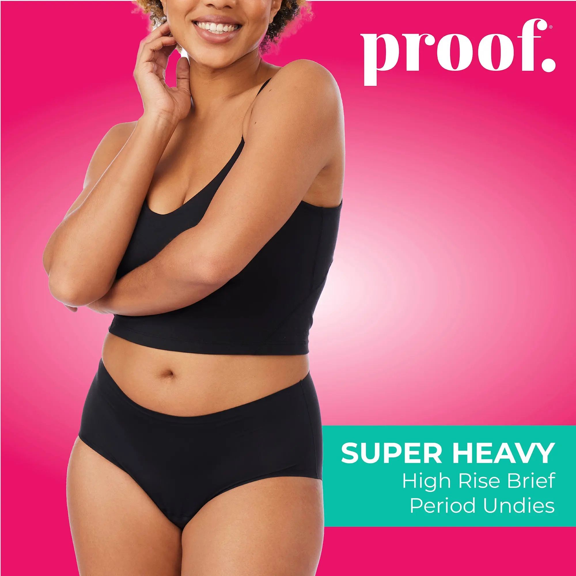 Proof. Super Heavy High Rise Brief, Washable Period Undies for Women