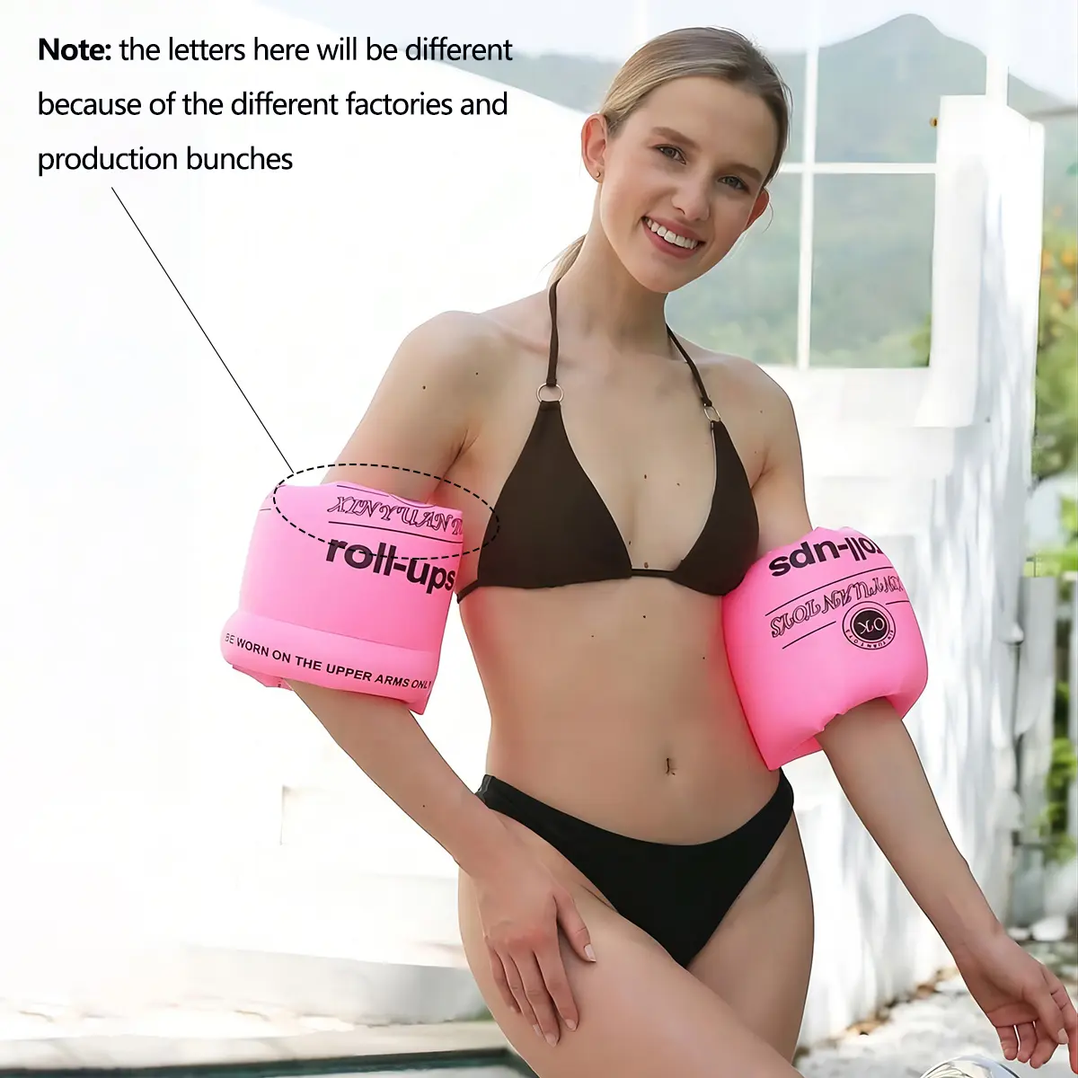 Roll-Up Swimming Armbands, Inflatable Confidence Building Arm Bands, Floating Swim Training Aids, Pool Buoyancy Assist Devices