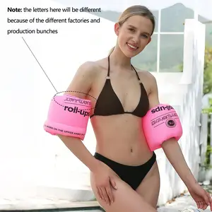 Roll-Up Swimming Armbands, Inflatable Confidence Building Arm Bands, Floating Swim Training Aids, Pool Buoyancy Assist Devices