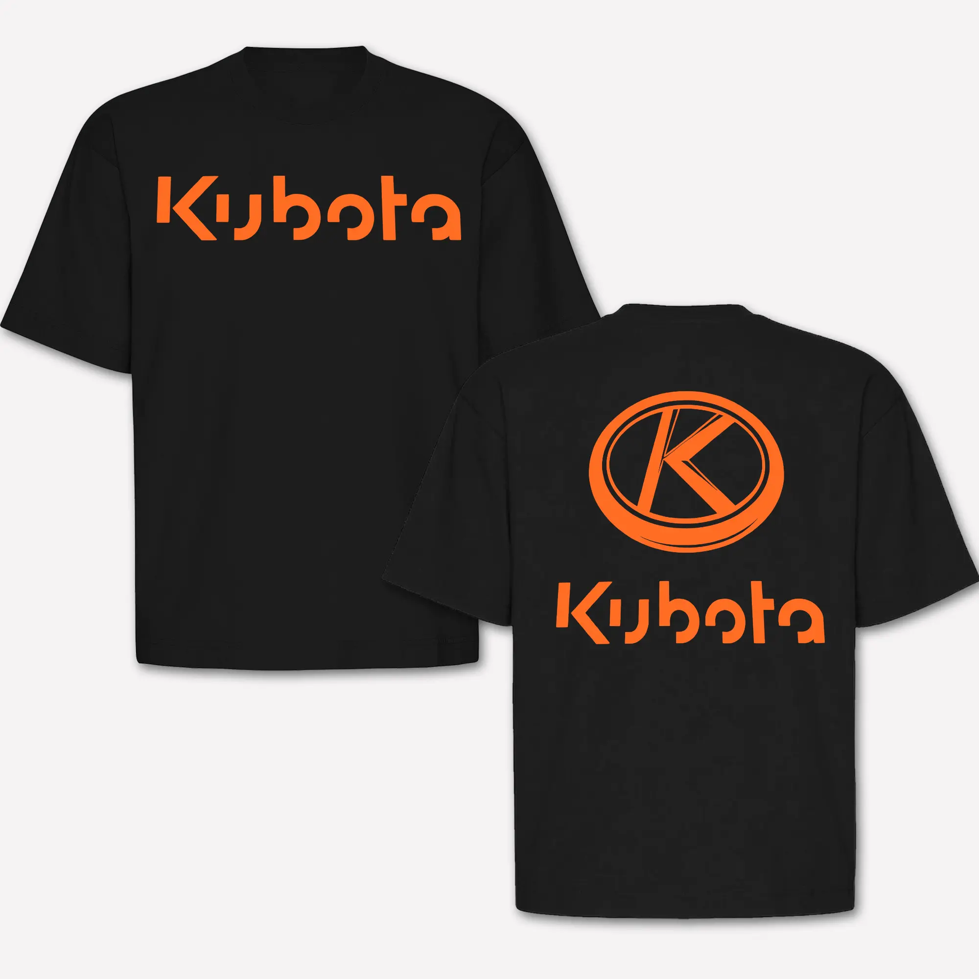 Kubota Tractor Graphic Tee, Front & Back Print Kubota Shirt, Orange Kubota Logo Tee, Farmer Shirt, Farm Life Apparel, Tractor Lover Gift, Agricultural Equipment Shirt, Country Lifestyle Tee, Heavy Equipment Workwear, Ranch Gift For Men & Women