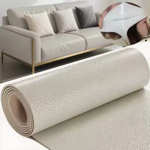 Self-Adhesive Sofa Repair Patch 50x137cm PU Leather Fix Upholstery Stick-on for Sofa Chair Furniture Seat White