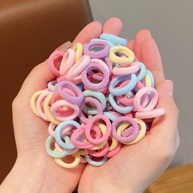 1 pc Random colorThick Seamless Brown Hair Ties Ponytail Holders Hair Accessories No Damage for Thick Hair, Valentine's Day Gift