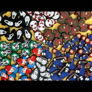 Horror Croc Charms Spooky Vibes Halloween Footwear Decor