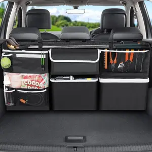New Version Car Storage Organizer, Hanging Trunk Organizer with 10 Different Functional Storage Bags for SUV Truck MPV VAN