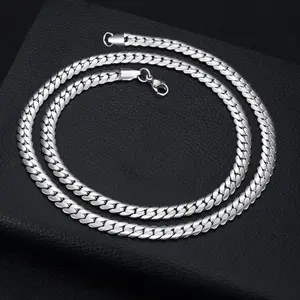 Men's Stainless Steel Non-Tarnish Cuban Rope Chain - Hip Hop Woven Link Necklace, Fashionable Jewelry for Daily Wear, Gatherings, Hip Hop Necklaces
