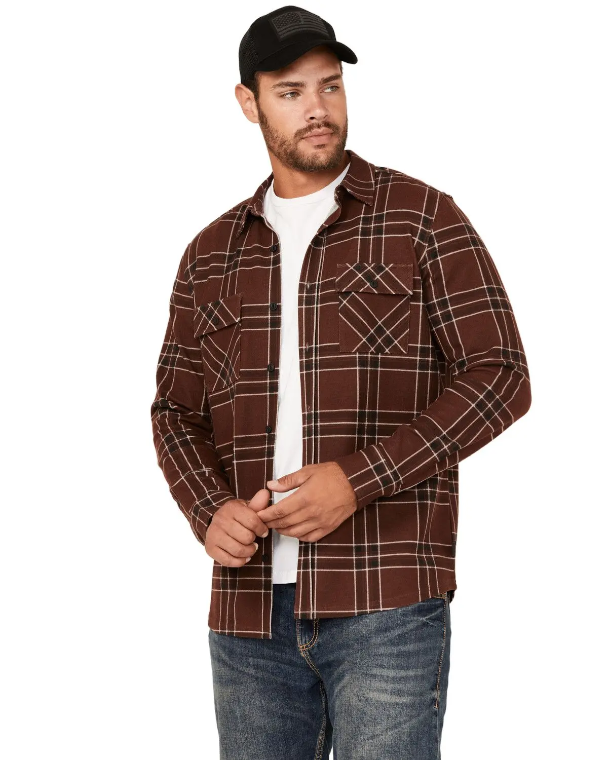 Brothers And Sons Men's Men'S Locket Plaid Print Long Sleeve Button-Down - Basho24k1-Wn