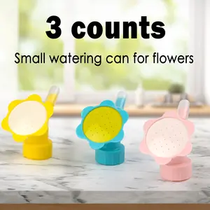 3 Counts Double Head Bottle Cap Sprinkler, Small Plastic Watering Spout for Indoor Pot Plant, Garden Bonsai Watering Tool, Mixed Color
