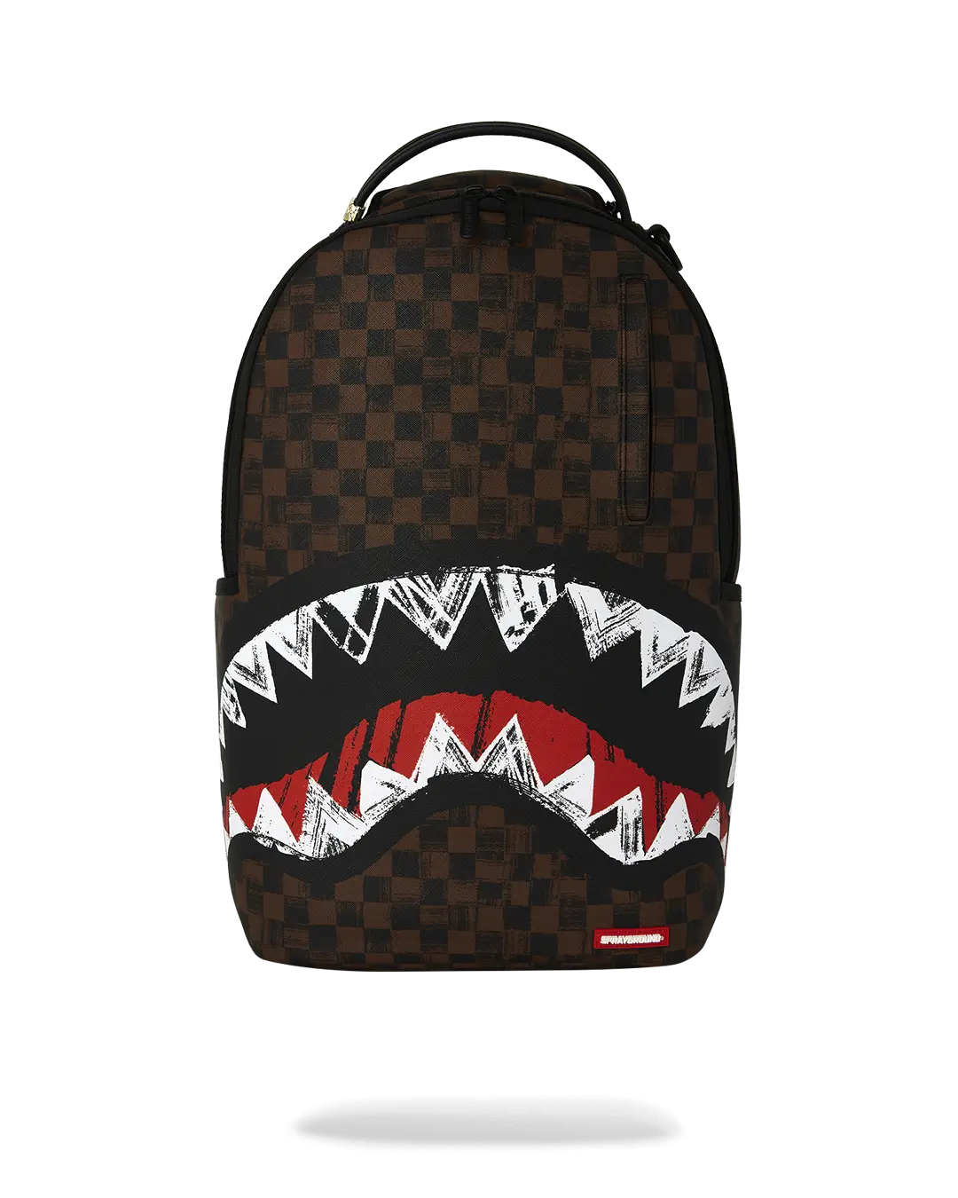 SPRAYGROUND MIDNIGHT SHADOW SHARKS IN PARIS BROWN BACKPACK B9723