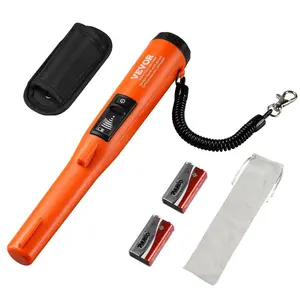 fathersdaygift VEVOR Metal Detector Pinpointer, IP68 Fully Waterproof Handheld Pin Pointer Wand, 4.5 Detection Depth, 3 Modes, LCD Screen, Treasure Hunting Probe with Holster and 9V Battery, for Adults and Kids