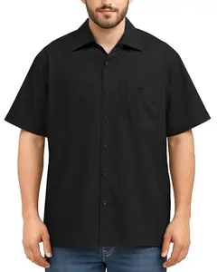 NY Threads Men's Industrial Work Shirt With Two Pockets, Short-Sleeve Design