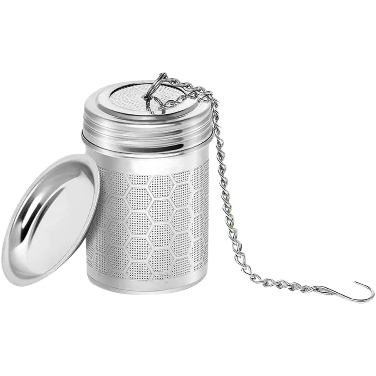 304 Stainless Steel Ultra-Fine Filter Reusable Loose Tea Strainer-Infuser with Upgraded Slim Threaded Lid, Large Capacity, Dishwasher Safe, Fits Standard Mug, Teapot, Cup, Glass Sizes, Delivers Luxurious Tea Experience, Excellent Choice for Gift, Industri