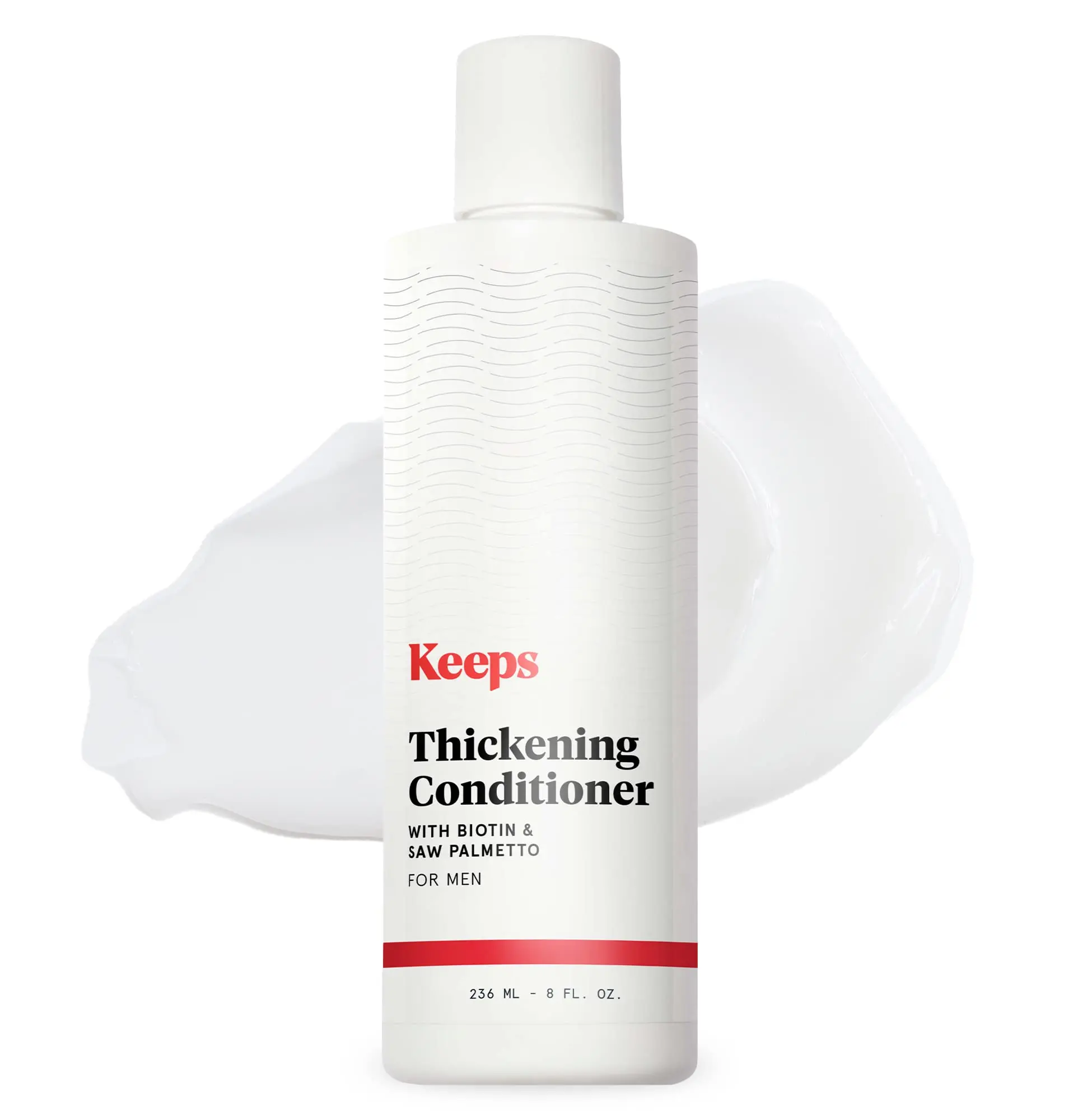 Keeps Hair Regrowth Treatment Mens Conditioner for Fuller, Thicker Looking Hair, 8 oz - Thinning and Hair Growth Conditioner for Men - DHT Blocker - Infused with Biotin, Caffeine, & Saw Palmetto​