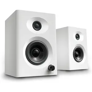 3-Inch  5.3  Speakers - 60W   Bookshelf Speakers for PC, Desktop Speakers with RCA Subwoofer Output, AUX/RCA Inputs for Turntable, Gaming & Laptop, White