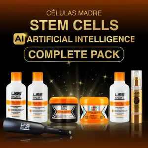 Liss Expert Professional Stem Cells 8.45 oz with Magic Mask and Flat Iron and a Complete After Care Kit Hair Smoothing Treatment Natural Hair Care