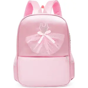 SQ-CPB031 Cute Ballet Dance Backpack Tutu Dress Dance Bag with Key Chain Girls