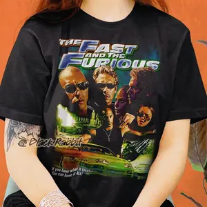 The Fast And The Furious Movie Poster Inspired Retro Unisex Classic T-Shirt 5ED