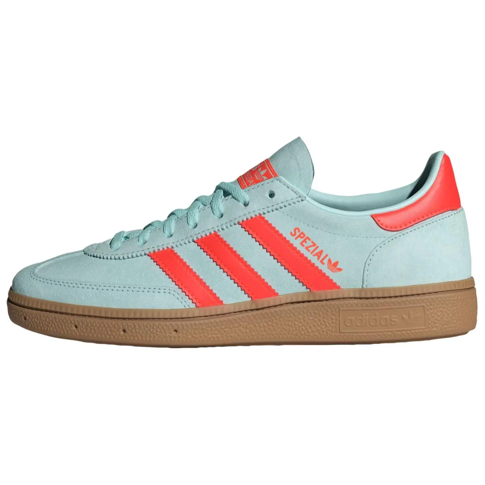 Adidas Wmns Handball Spezial 'Semi Flash Aqua-Impact Orange' Women's Casual Trainers, Female Shoes, IH5374 Model, for Casual Wear, Three Stripes