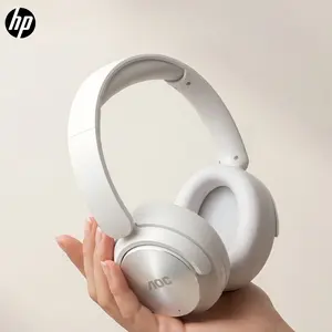 AOC-authorized Bluetooth headset, Bluetooth 5.4 PC headset, adaptive noise cancellation, clear calls, 50-hour long battery life, 2.4GHz plug-and-play (includes USB-C adapter); compatible with PCs, laptops, and home office setups