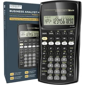 Financial Calculator Business Analyst Master, TVM, IRR, NPV,  Flow, Amortization & Break-Even,  for , Banking, Accounting & Finance Professionals, 10-Digit LCD, CF-300