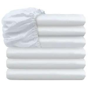 Glarea Fitted Sheets Only - Deep Pocket Sheets Bulk 6 Pack for Home, Air Bnb Essentials, Massage Table, Hospital Bed - Made of Microfiber Fabric for Soft Feel
