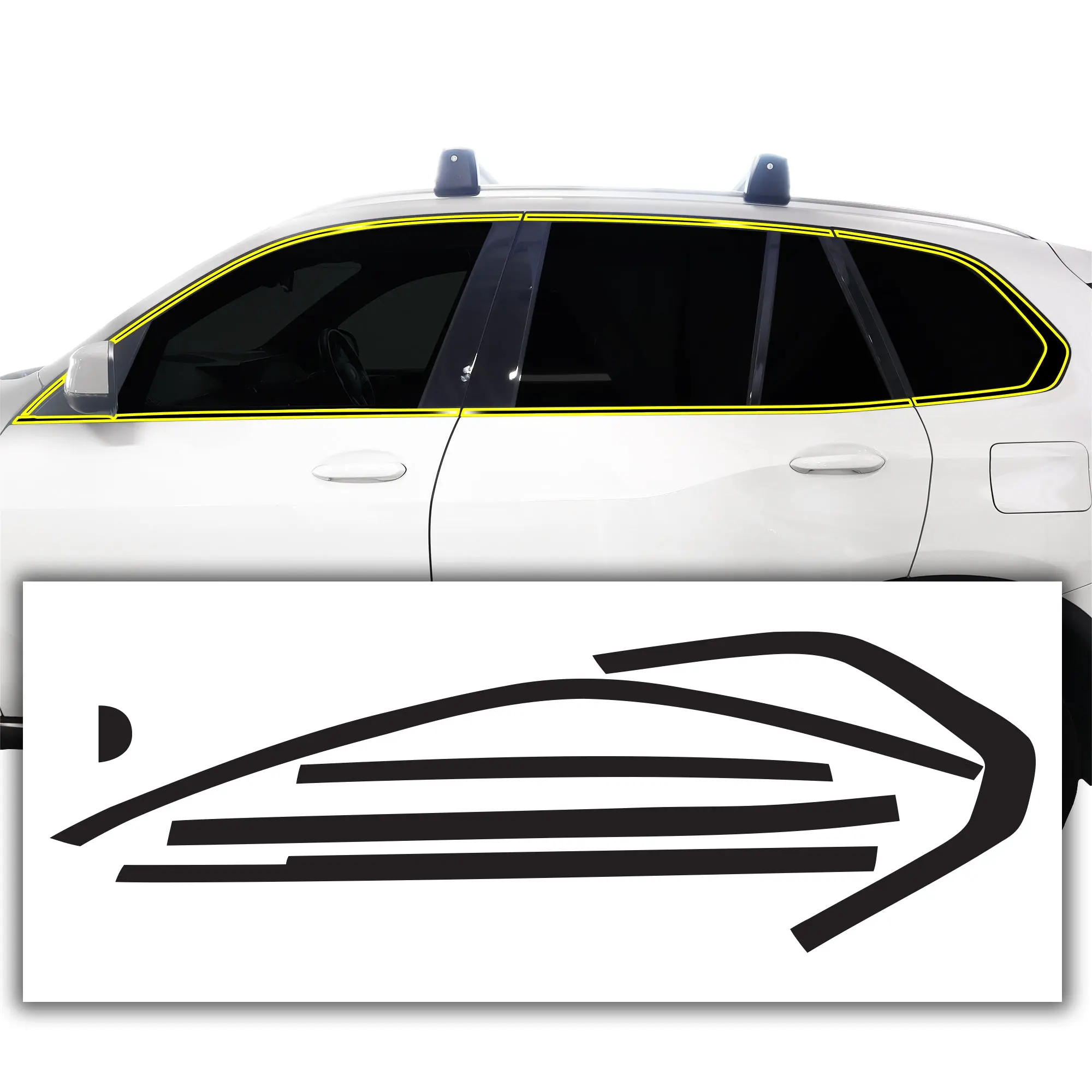 BMW X5 2019-2026 Blackout Chrome Delete Kit - Precut Gloss Black Vinyl Overlays