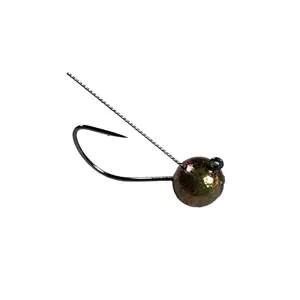 Weedless Weighted Wacky Jig Hook 4Pack Watermelon Flake
