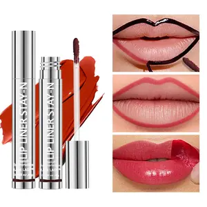 Tear-Off Matte Lip Stain Tattoo Dyed Lip Tint Peel-Off Liquid Lipstick Waterproof Lasting No Fading Lip Gloss #1 Glossy Cosmetic Makeup Tinted Lip Lip Care Tinted Lip Balm