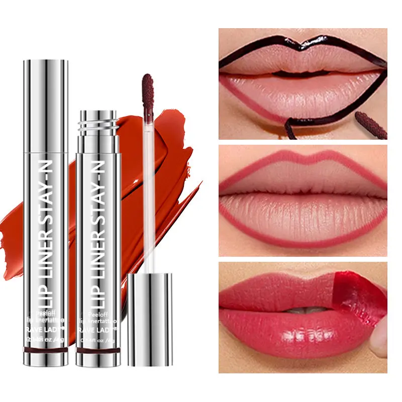 Tear-Off Matte Lip Stain Tattoo Dyed Lip Tint Peel-Off Liquid Lipstick Waterproof Lasting No Fading Lip Gloss #1 Glossy Cosmetic Makeup Tinted Lip Lip Care Tinted Lip Balm