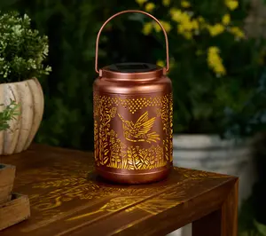 Ultimate Innovations Decorative Hummingbird Solar Lantern