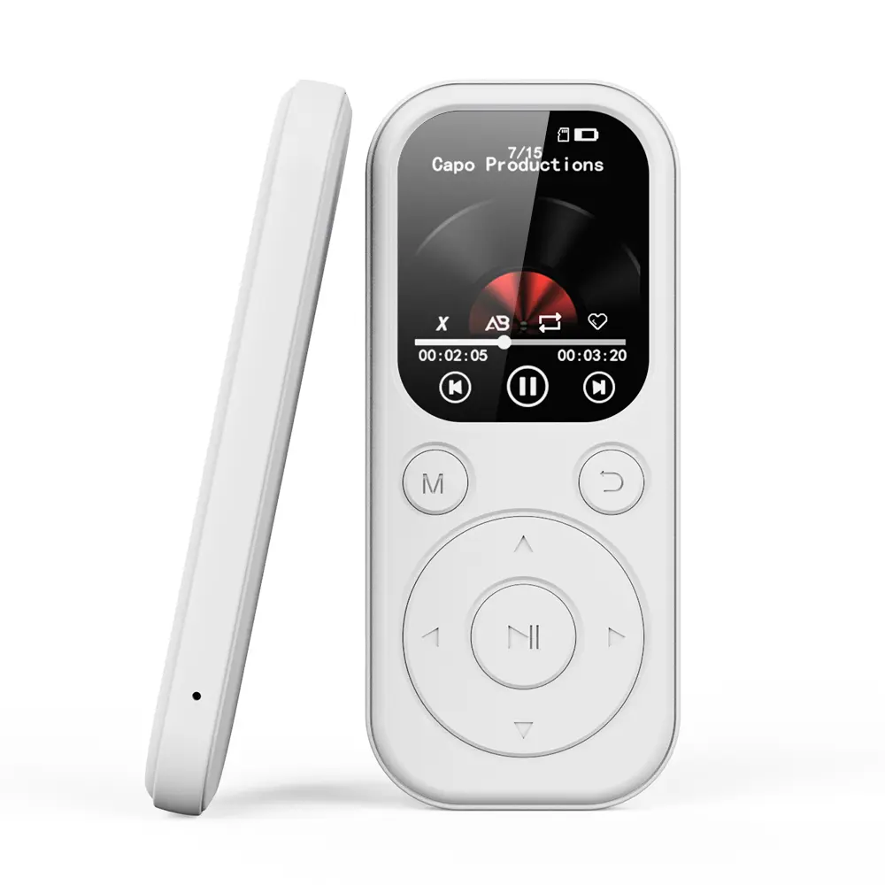 Bluetooth MP3 Music Player - 5.4 Version, Type-C Fast Charging Port, Micro SD Expandable Memory Support, FM Recording, E-Book Function, Audio Playback Device