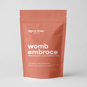 Womb Embrace Miscarriage Support Tea Organic Herbal Blend with Nettle Red Raspberry Leaf & Rose Petals for Emotional and Physical Recovery - Pregnancy Loss Beverage by Mama Bear Supply Co.