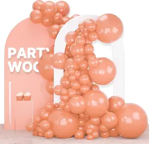 PartyWoo Peach Balloons 140pcs Different Sizes of 18 12 10 5 Inch Light Orange Blush Pink Latex Balloon Arch Kit for Wedding Bridal Shower Baby Shower Birthday Party Decorations Orange-Y21