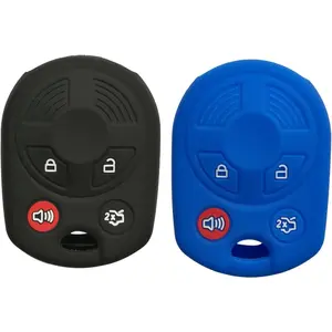 2Pcs Coolbestda Keyless Entry Remote Control Smart Key Case Cover for Ford Escape Explorer Mustang Transit Fusion Focus Lincoln MKX MKZ MKS Navigator Zephyr Aviator Montego