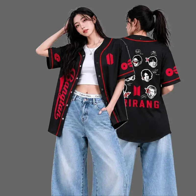 Kpop 2026 World Tour Baseball Jersey, Concert Fan Shirt, Unisex Music Streetwear Top, Tour Outfit Gift