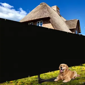 Shade&4' X 50' Fence Privacy Screen 170 GSM Fencing Mesh Shade Net Cover for Wall Garden Back Yard Home Decoration, Black