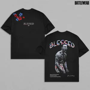 Max Holloway Blessed V2 Tee, Blessed BMF T-shirt, UFC MMA Fan Custom Graphic Design, Gym Wear, Gift for Fighters, Sports Apparel
