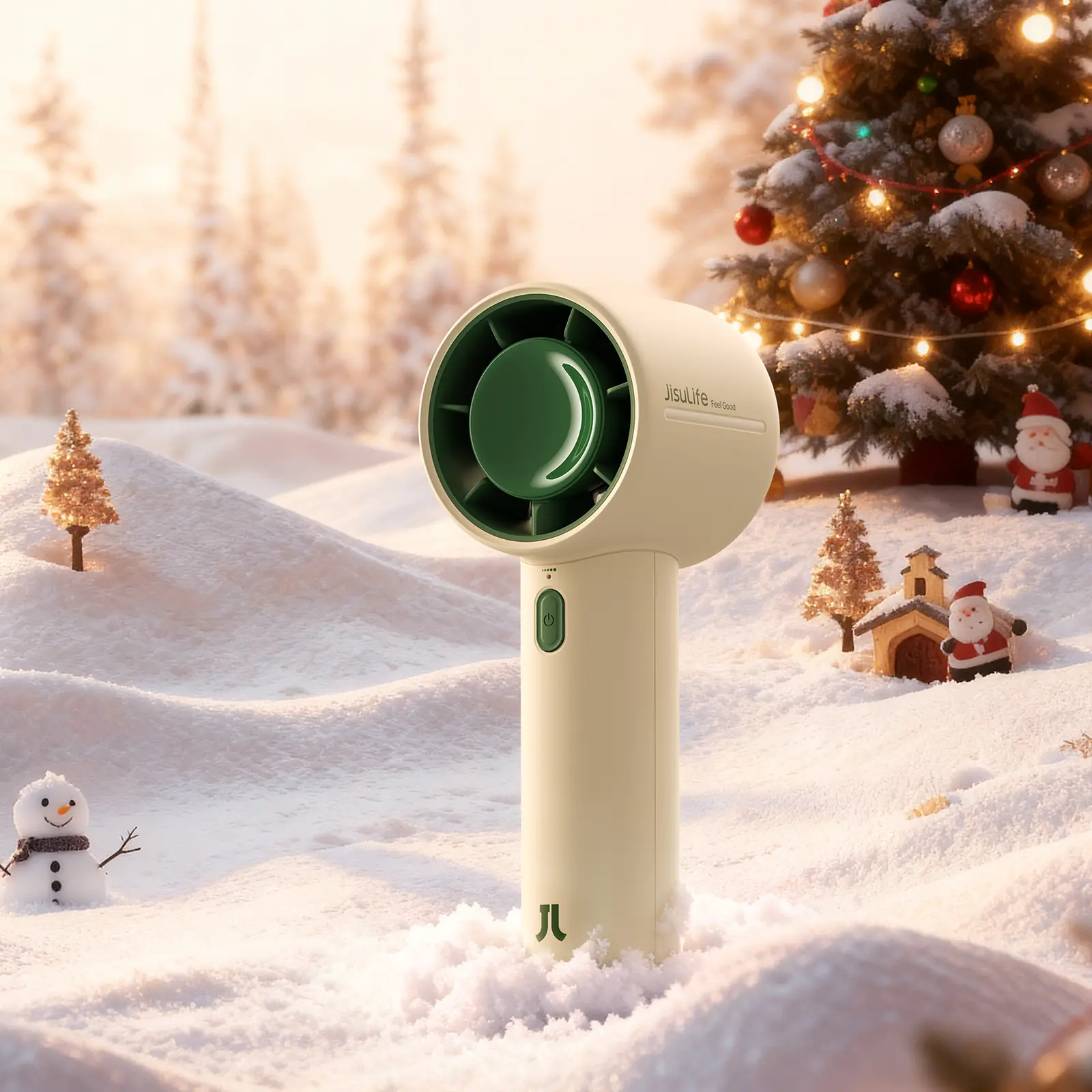 JISULIFE Life10 Handheld Portable Fan - Battery Powered, USB Powered, 5 Speeds, Up to 22H Working Time, EDC Gear Cool Gadget for Stay Cool, Ideal Christmas/Birthday Gift for Men Women Teens, Battery Powered Fan, Mini Portable Fan