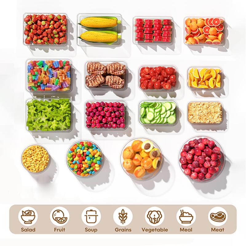 Mothers Day Gift 48Pcs Food Storage Container Set Airtight Preservation Boxes with Easy Snap Lids Leakproof Plastic Containers for Pantry Travel Outdoor Picnic Kitchen Organization Includes Labels and Markers