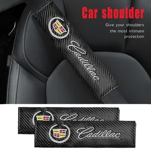 1/2Pcs Leather Car Styling Seat Belt Shoulder Strap Cover Protection Pads For Cadillac Escalade CTS ATS XTS CT4 CT5 XT5 XT4 XT6 CT6 SLS SRX BLS STS DTS Deville Car Accessories