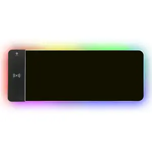XXL Gaming Mouse Pad with Magnetic Wireless Charging, RGB BlackMousepad Desk Mat with 15W FastCharger, Waterproof Laptop Writing forOffice, Home, Gaming Desktop Accessory[Christmas] Valentine's Day gift