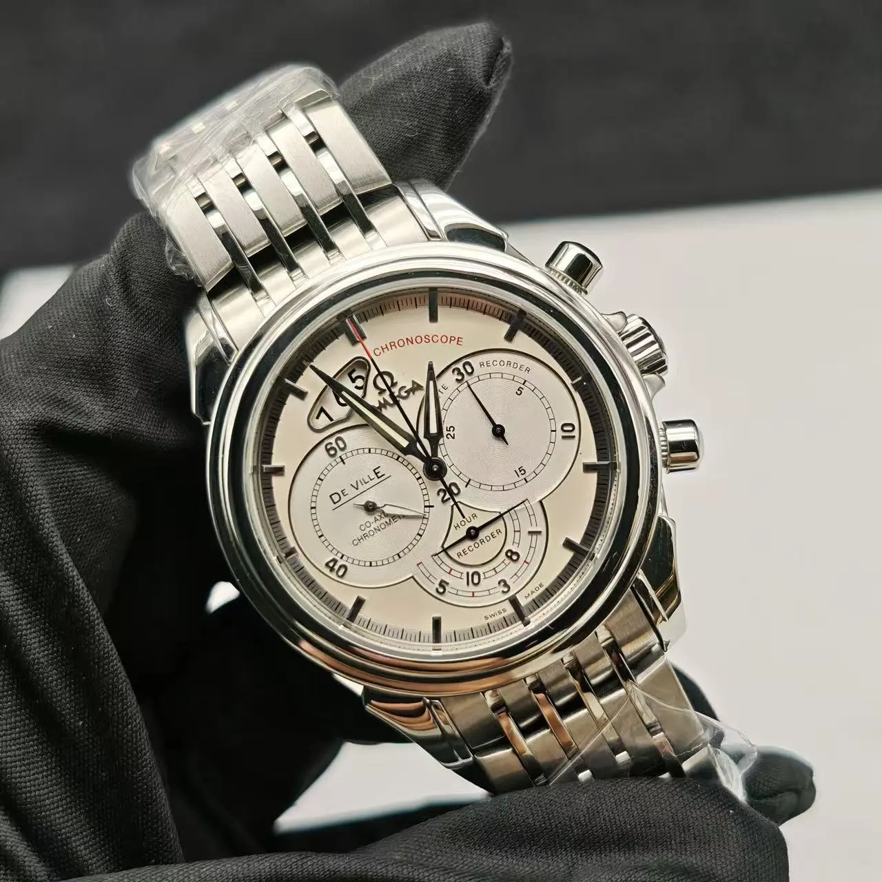Pre-owned Omega De Ville Automatic Stainless Steel 41mm Luxury Watch